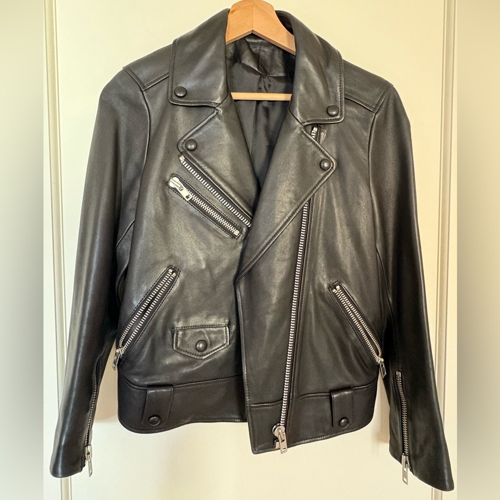 & Other Stories Leather jacket (genuine leather)
